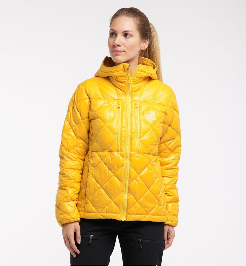Haglöfs Womens Roc Mimic Down Jacket Yellow New Zealand 96547JVDH